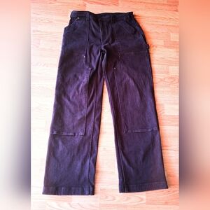 P*Duluth Womens Black Work Jeans,  Sz 14 Long
